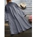 S-5XL Women Vintage Turn-Down Collar Plaid Blouse
