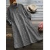 S-5XL Women Vintage Turn-Down Collar Plaid Blouse