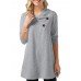 Women Pure Color Buttons Turtleneck Long Sleeve Blouse Women Pure Color Buttons Turtleneck Long Sleeve Blouse