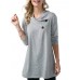 Women Pure Color Buttons Turtleneck Long Sleeve Blouse Women Pure Color Buttons Turtleneck Long Sleeve Blouse
