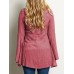 Women Casual O-neck Bell Sleeve Solid Vintage Blouse