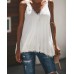 Women Casual Lace Patchwork Sleeveless Tank Tops