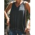 Women Casual Lace Patchwork Sleeveless Tank Tops