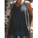 Women Casual Lace Patchwork Sleeveless Tank Tops