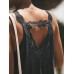 Women Casual Lace Patchwork Sleeveless Tank Tops