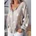 Cotton Polka Dot Print V-neck Casual Blouse