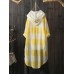 Women Plaid Button Hooded High Low Hem Shirts with Pockets