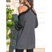 Women Casual Cross Off Shoulder Long Sleeve Tops Women Casual Cross Off Shoulder Long Sleeve Tops