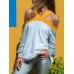 Women Casual Cross Off Shoulder Long Sleeve Tops Women Casual Cross Off Shoulder Long Sleeve Tops