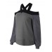 Women Casual Cross Off Shoulder Long Sleeve Tops Women Casual Cross Off Shoulder Long Sleeve Tops