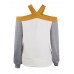 Women Casual Cross Off Shoulder Long Sleeve Tops Women Casual Cross Off Shoulder Long Sleeve Tops