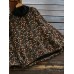 Women Vintage Floral  Print Thicken Long Sleeve Blouse