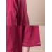 Chinese Style Printed V-neck Linen Cotton Blouse