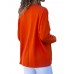Pure Color Round Neck Long Sleeve Casual T-shirts with Pocket