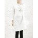 Vintage Women Stand Collar Solid Buttons Long Blouse