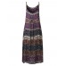 Bohemian Women Random Floral Printed Sleeveless Spaghetti Strap Maxi Dresses