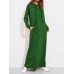 Casual Women Solid Color Full Sleeve Long Hooded Sweatshirt Dress