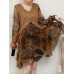 Women Long Sleeve Lace Patchwork Floral Print Mini Elegant Dress