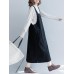 Casual Women Solid Color Loose Strap Dress with Pocket