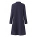 Women Button Down Baggy Blouse Casual Loose Asymmetric Shirt Dress