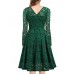 Elegant Women Lace Hollow Out V-Neck Dress
