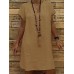 Women Short Sleeve V-neck Loose Casual Solid Color Dress Women Short Sleeve V-neck Loose Casual Solid Color Dress
