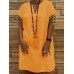 Women Short Sleeve V-neck Loose Casual Solid Color Dress Women Short Sleeve V-neck Loose Casual Solid Color Dress