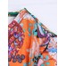 Women Casual Print Long Sleeve V-Neck Dress