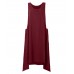 Vintage Casual Women Sleeveless High Low Cotton Maxi Dress