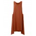 Vintage Casual Women Sleeveless High Low Cotton Maxi Dress