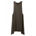 Vintage Casual Women Sleeveless High Low Cotton Maxi Dress