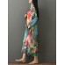 Women Long Sleeve O-Neck Printed Elegant Dress