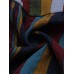 Women Short Sleeve Striped Patchwork Cotton Shirt Dress