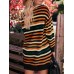Women Casual Striped Patchwork Long Sleeve Dress