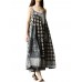 Women Sleeveless Spaghetti Strap Printed Loose Retro Maxi Dresses