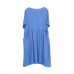 Women Short Sleeve O-neck Vintage Pleated Dress