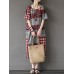 Floral Short Sleeve Vintage Long Maxi Dress For Women