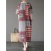 Floral Short Sleeve Vintage Long Maxi Dress For Women