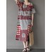 Floral Short Sleeve Vintage Long Maxi Dress For Women