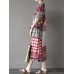 Floral Short Sleeve Vintage Long Maxi Dress For Women