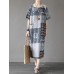 Floral Short Sleeve Vintage Long Maxi Dress For Women