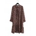 Women Floral Printed Chiffon Long Sleeve Dress Women Floral Printed Chiffon Long Sleeve Dress