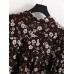 Women Floral Printed Chiffon Long Sleeve Dress Women Floral Printed Chiffon Long Sleeve Dress