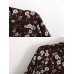 Women Floral Printed Chiffon Long Sleeve Dress Women Floral Printed Chiffon Long Sleeve Dress