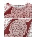 Women Short Sleeve Round Neck Floral Casual Mini Dress