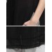 Women Sleeveless O-neck Patchwork Split Dress