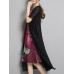 Women Summer Floral Print Two Pieces Sets O-neck Loose Chiffon Dress Women Summer Floral Print Two Pieces Sets O-neck Loose Chiffon Dress