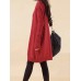 Women Casual Loose Patchwork Crew Neck Long Sleeve Dress