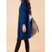 Women Casual Loose Patchwork Crew Neck Long Sleeve Dress