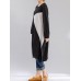 L-5XL Women Casual Patchwork Long Sleeve Dress